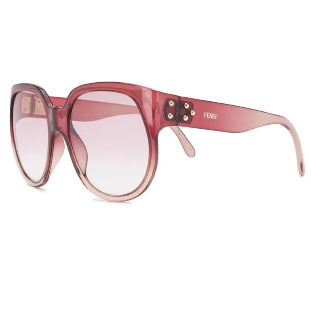 NWT Fendi 0403GS Transparent Brown Square 60mm Sunglasses